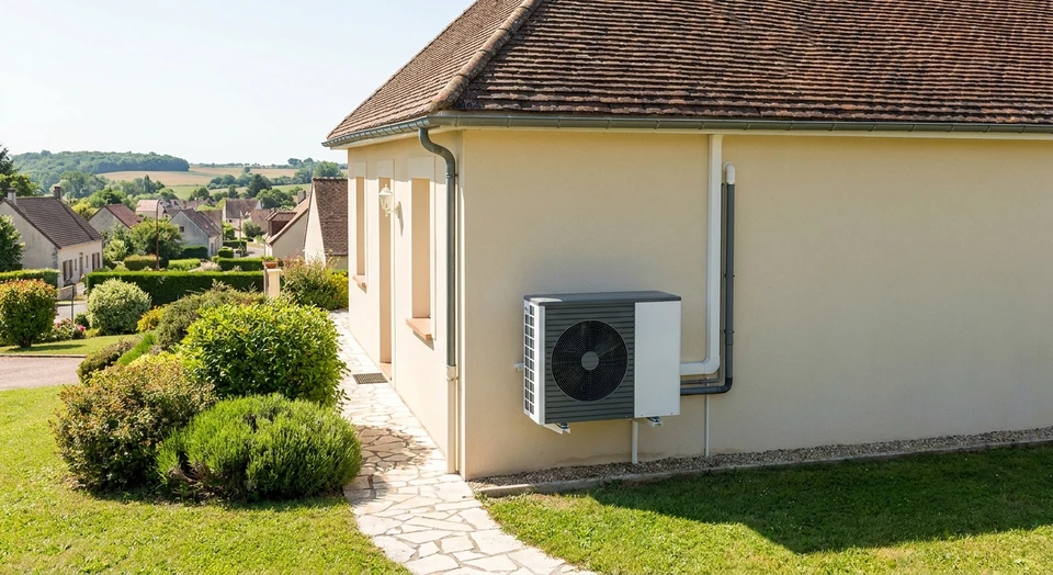 pompe à chaleur à source d'air pour une maison de taille moyenne